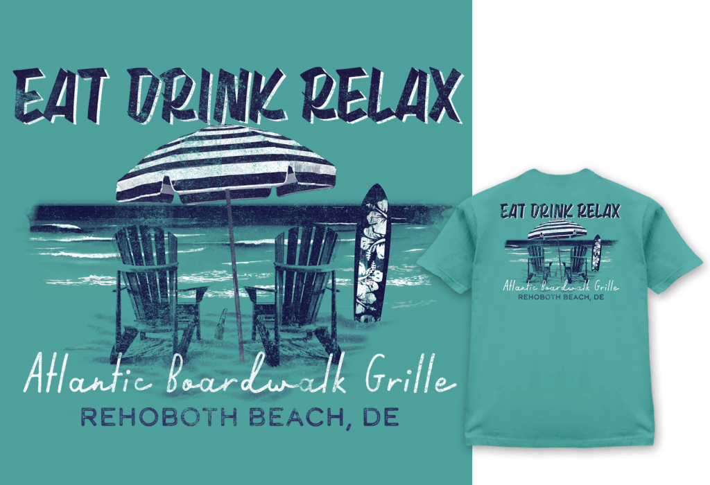 Eat Drink Relax Atlantic Boardwalk Grille shirt