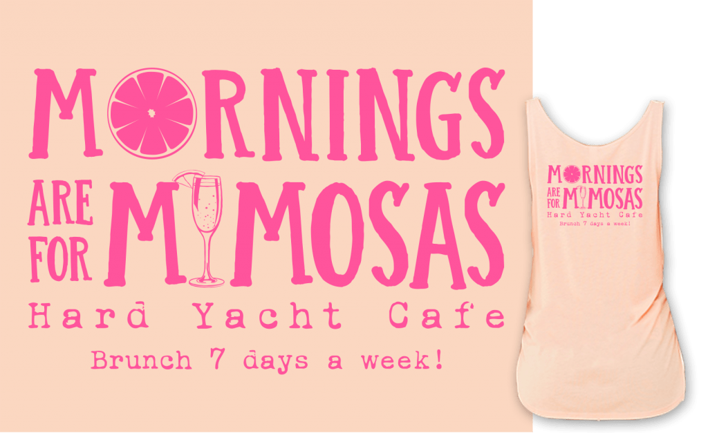 Morning are For Mimosas Hard Yacht Cafe tank top