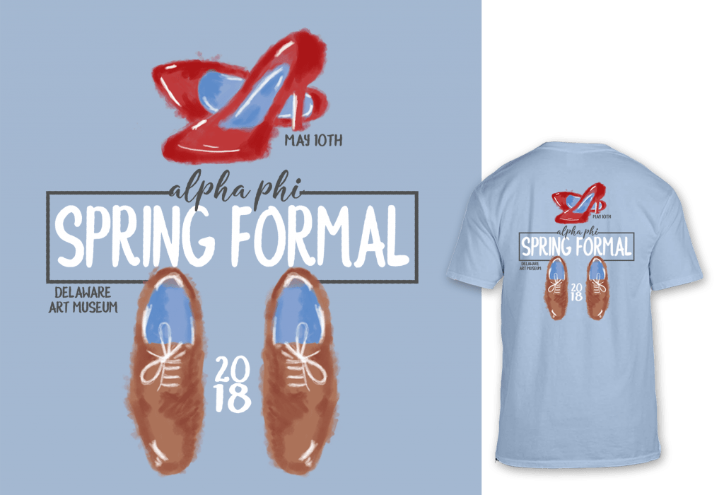 Alpha Phi Spring Formal tee shirt