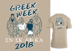 Greek Week tee shirt