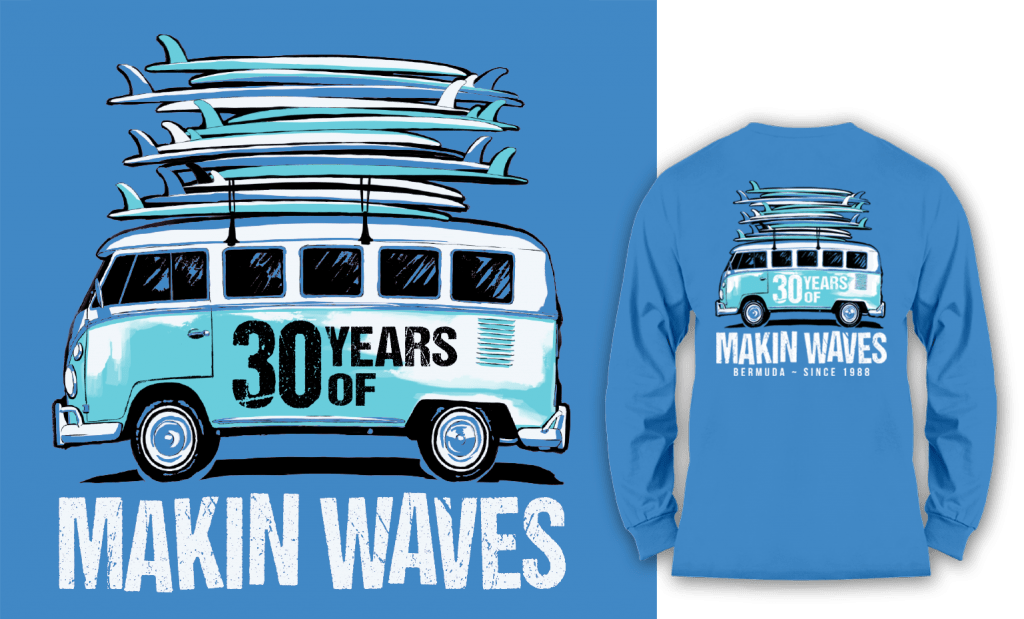 Makin Waves Bermuda long sleeve shirt